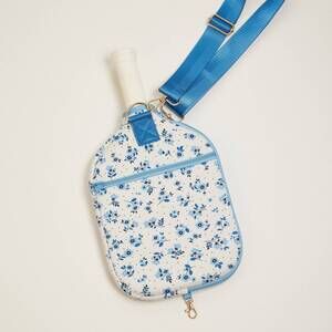 NEW STONE & STITCH women's floral neoprene pickleball-paddle-bag in blue